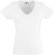 Camiseta cuello en V Valueweight de mujer blanca