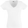 Camiseta cuello en V Valueweight de mujer personalizada blanca