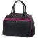 Bolsa de viaje retro tipo bolos negro y fucsia barata