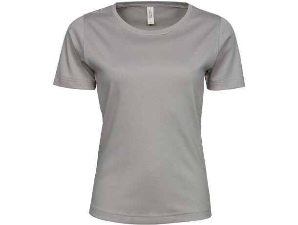 Camisetas de mujer manga corta algodón orgánico 220 g/m2 Interlock Verde bosque detalle 2