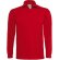 Polo de manga larga personalizado de hombre algodón ring-spun 230 g/m2 Rojo
