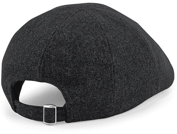 Boina de lana con hebilla Melton Wool Carbon marl  detalle 1