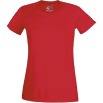 Camiseta de mujer manga corta técnica 135 gr original roja
