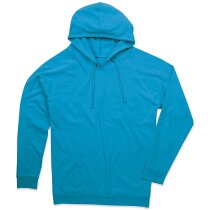Sudadera unisex con cordones grabada azul claro Sudadera unisex con cordones grabada azul claro