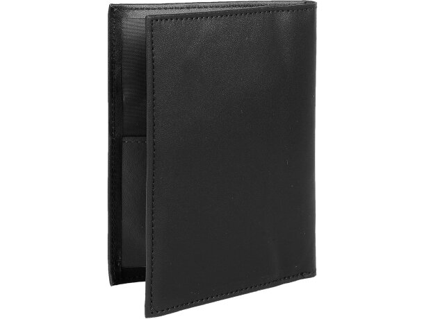 Portapasaporte con ranuras para tarjeta de poliuretano Shugon Rojo detalle 1