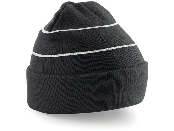 Gorro de punto decorado personalizado negro