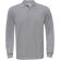 Polo de manga larga personalizado de hombre algodón ring-spun 230 g/m2 Gris brezo