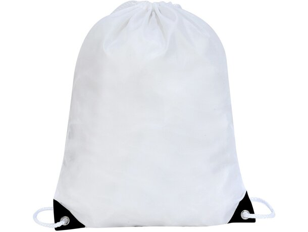 Bolsa mochila impermeable con cuerdas blanca personalizada