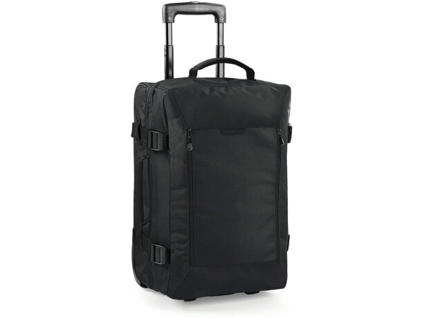 Maleta trolley de cabina con doble cremallera negra Maleta trolley de cabina con doble cremallera negra