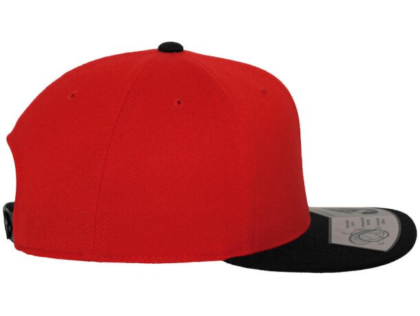 Gorra Snapback ajustada de 6 paneles. Personalízalo con tu logotipo Rojo/negro detalle 18