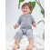 Body bebé Rompasuit Gris escarchado detalle 3