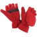 Guantes tipo manopla fabricados en poliester personalizado rojo