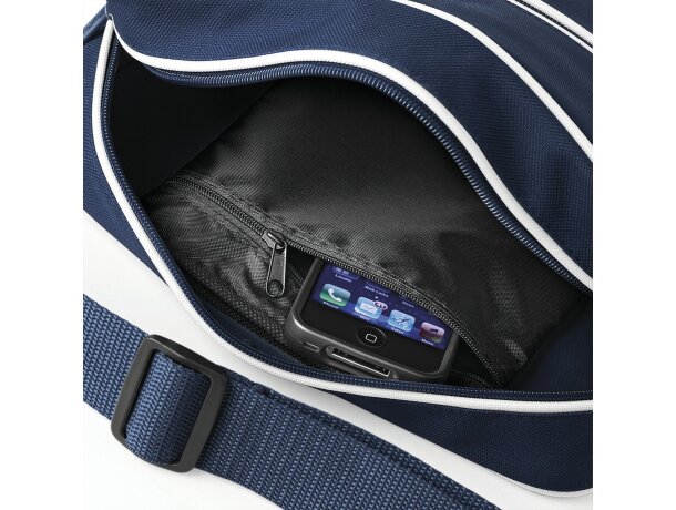 Bolsa bandolera estilo retro azul marino barato