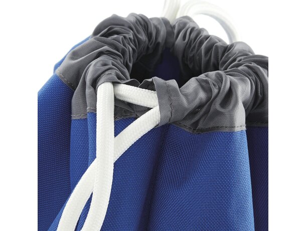 Mochila con cuerdas con gran bolsillo frontal azul royal personalizada