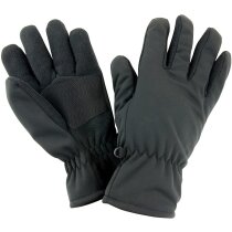Guantes Thermal softshell negros con micropolar