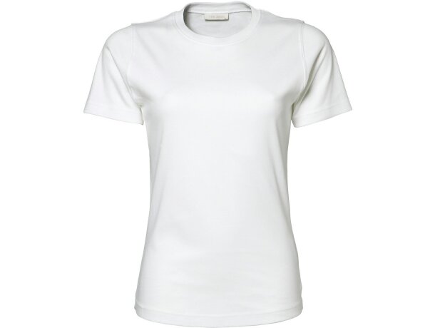 Camiseta de mujer 200 gr algodón liso blanca