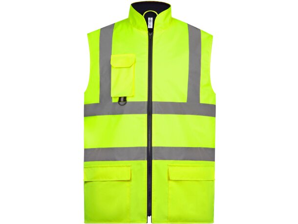 Chaleco reflectante impermeable con forro polar Fluo amarillo