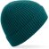 Gorros invierno dobladillo unisex poliéster canalé Jade verde