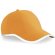 Gorra de poliester sencilla con ribete de color combinado naranja fluorescente