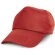 Gorra sencilla de color liso y 5 paneles roja