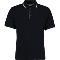 Polo de hombre manga corta 185 gr negro y blanco