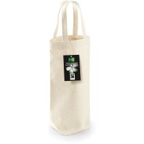 Bolsa de algodón con asas para 1 botella natural