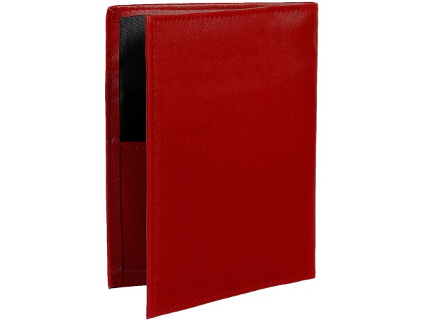 Portapasaporte con ranuras para tarjeta de poliuretano Shugon Rojo detalle 1