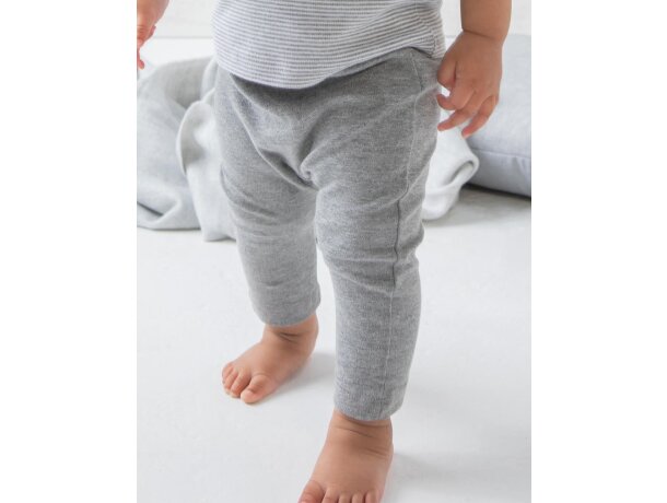 Pantalón bebé promocional para niños en viscosa. algodón orgánico 200 g/m2 Gris escarchado detalle 4