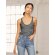 Camisetas tirantes mujer poliéster-algodón 128 g/m2 Brezo/oxford azul detalle 3