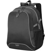 Mochila cómoda con bolsillos laterales de malla negra Mochila cómoda con bolsillos laterales de malla negra