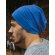 Gorro de algodón Slouch Beanie Azul zafiro detalle 4