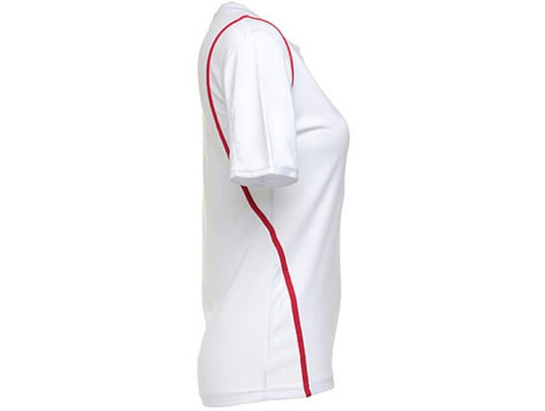 Camiseta de mujer manga corta detalles de color 135 gr