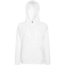 Sudadera ligera con capucha de mujer personalizada blanca