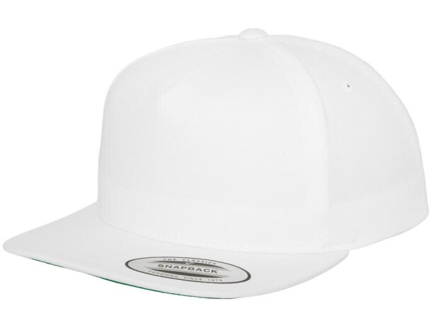 Snapback sarga 400g visera verde 5 paneles Rojo detalle 13