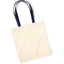 Bolsa de tela de algodón orgánico 340g asas contrastantes