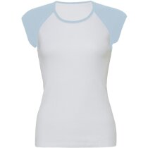 Camiseta En contraste mujer blanco/azul Camiseta En contraste mujer blanco/azul