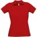 Polo para mujer grabado manga corta 100% algodón preencogido 180 g/m2 Rojo