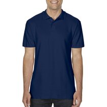 Softstyle® Adult Double Pique Polo personalizado azul marino