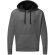 Sudadera unisex contrastada Gris marl/negro