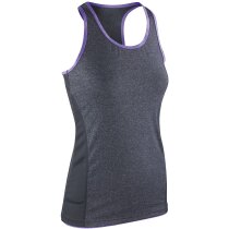 Camiseta técnica de atleta de mujer personalizada gris Camiseta técnica de atleta de mujer personalizada gris