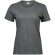 Camiseta mujer manga corta algodón de fibra larga 185 g/m2 Soft Oxford gris