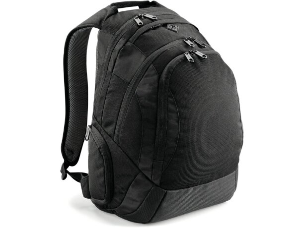 Mochila para portátil de poliester negra Mochila para portátil de poliester negra