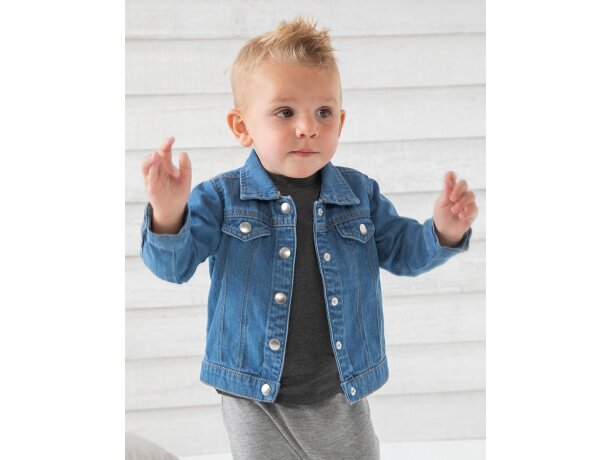 Chaqueta orgánica Denim Rocks bebé Azul danim detalle 2