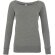 Sudadera con cuello amplio personalizada gris