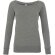 Sudadera con cuello amplio personalizada gris