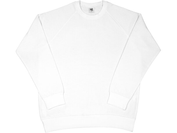 Sudadera raglan de hombre blanca