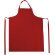 delantal con peto de tejido mixto grueso personalizado rojo