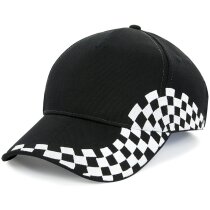 Gorra con diseño especial de carreras negra barata