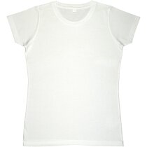 Camiseta de mujer poliester algodón blanca Camiseta de mujer poliester algodón blanca