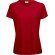 Camiseta mujer manga corta algodón de fibra larga 185 g/m2 Soft Rojo